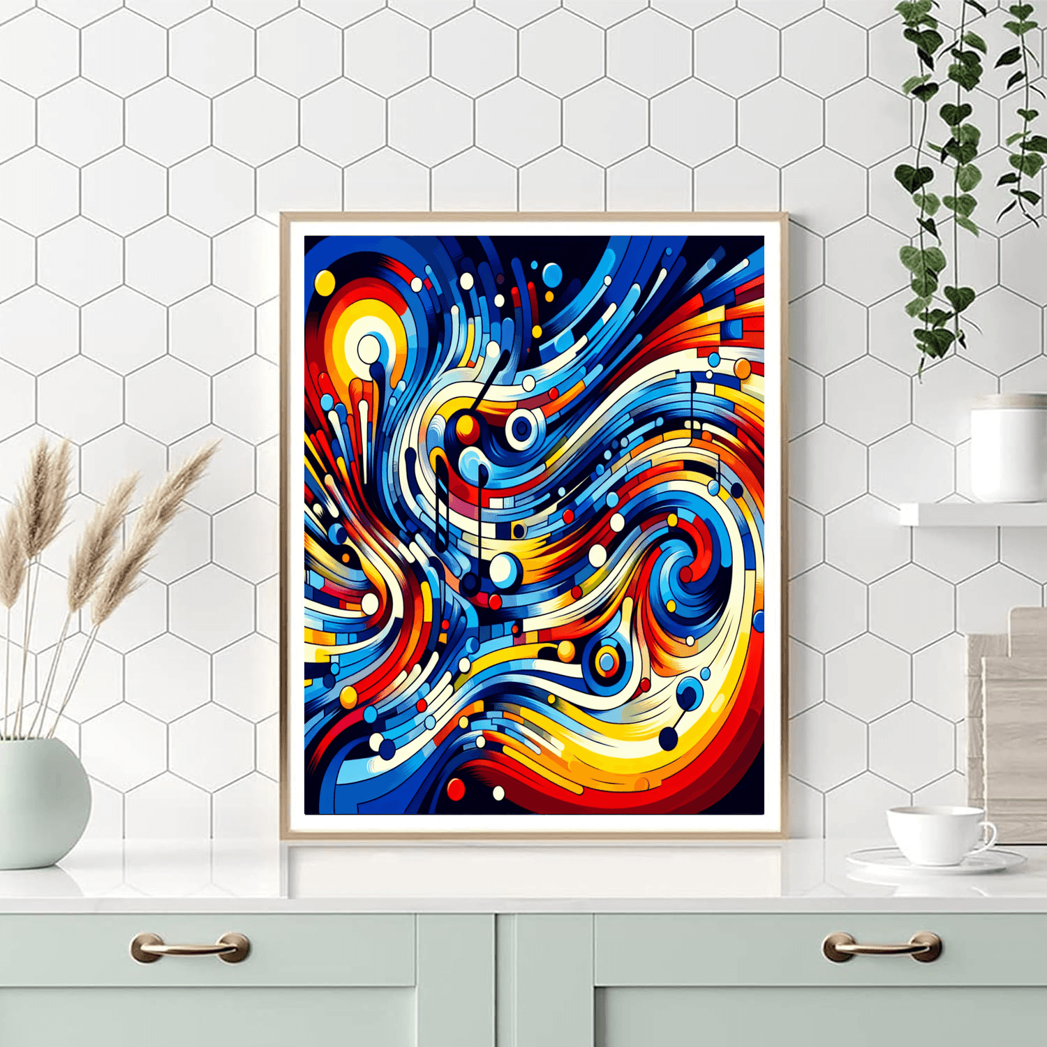 Dynamic Abstract Symphony Painting By Numbers Kit