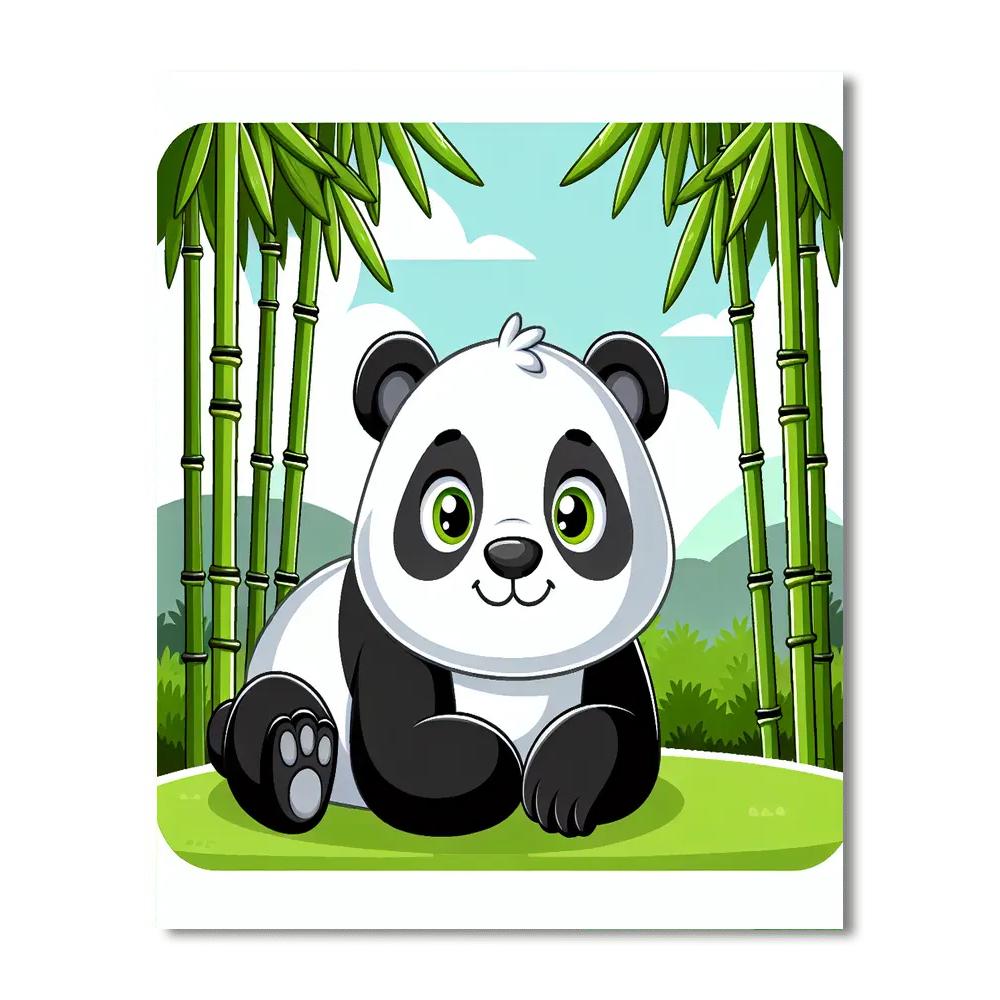 Peaceful Panda Paint By Numbers Art