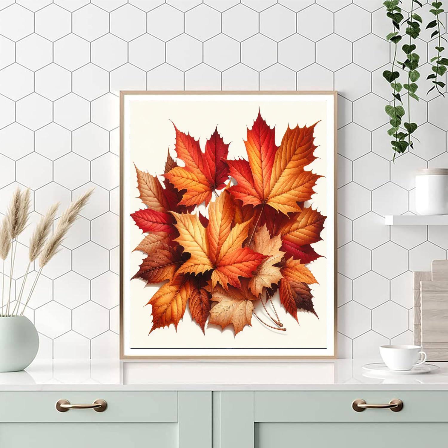 Gentle Autumn Leaves DIY Paint By Numbers