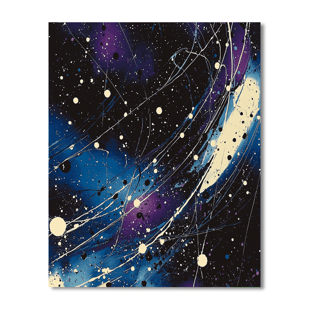 Jackson Pollock Inspired Stellar Odyssey  Numbered Painting Kits