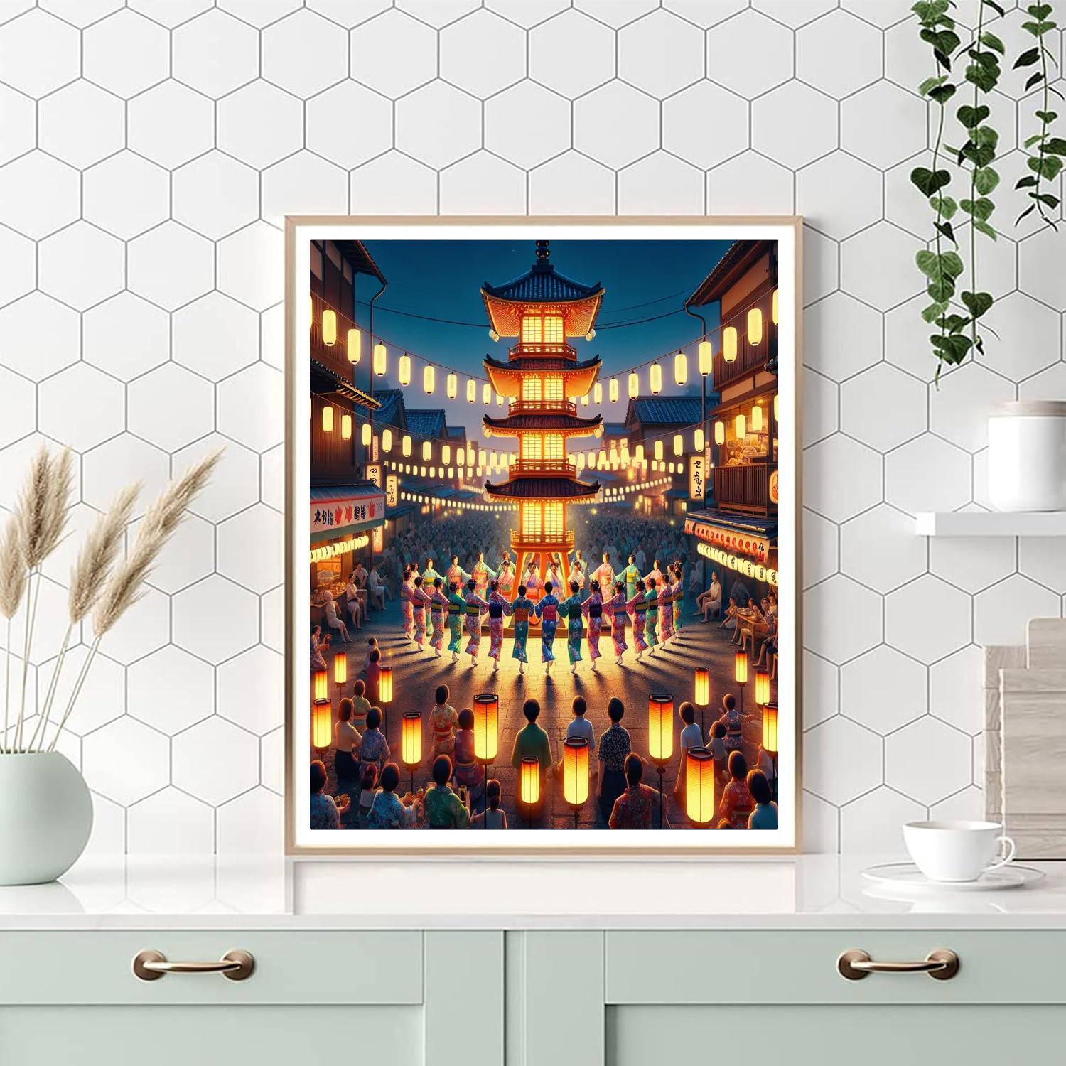 Hokkaido Bon Odori Number Painting