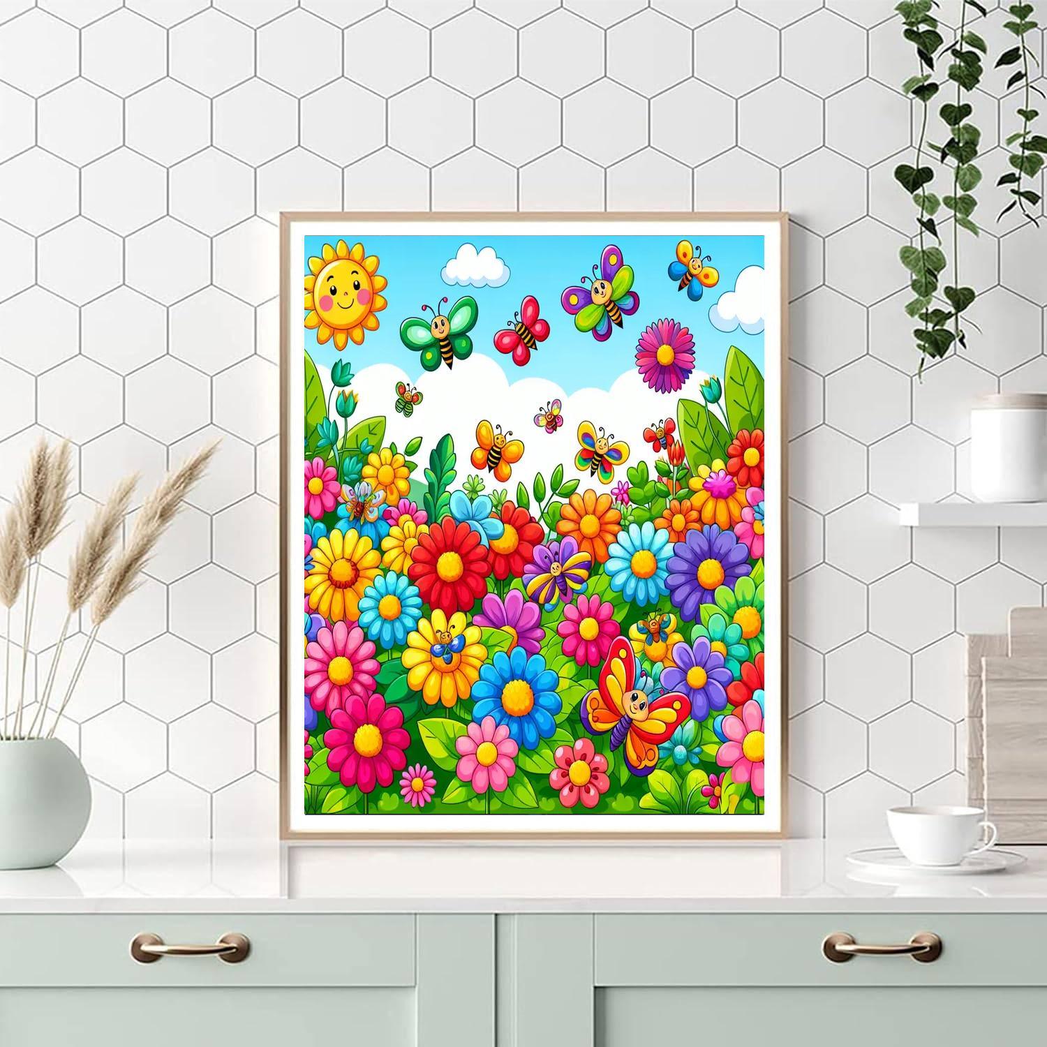 Vibrant Garden Fun Painting By Numbers Kit