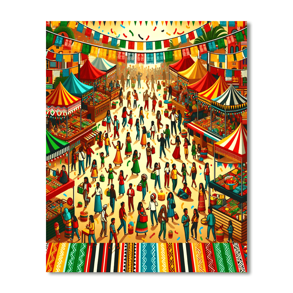 Charming Village Festival DIY Paint By Numbers