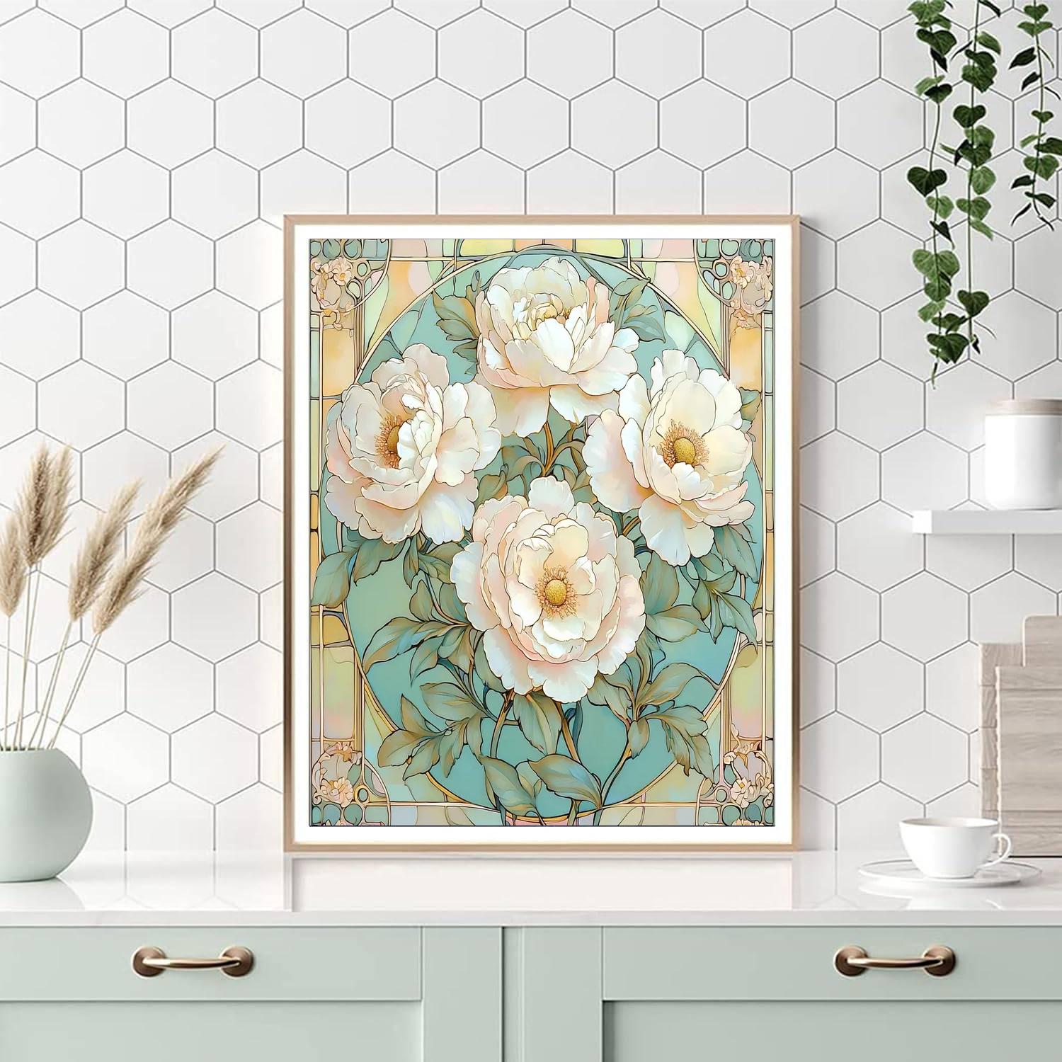 Alphonse Mucha Inspired Glistening Petals  Paint By Numbers Kits