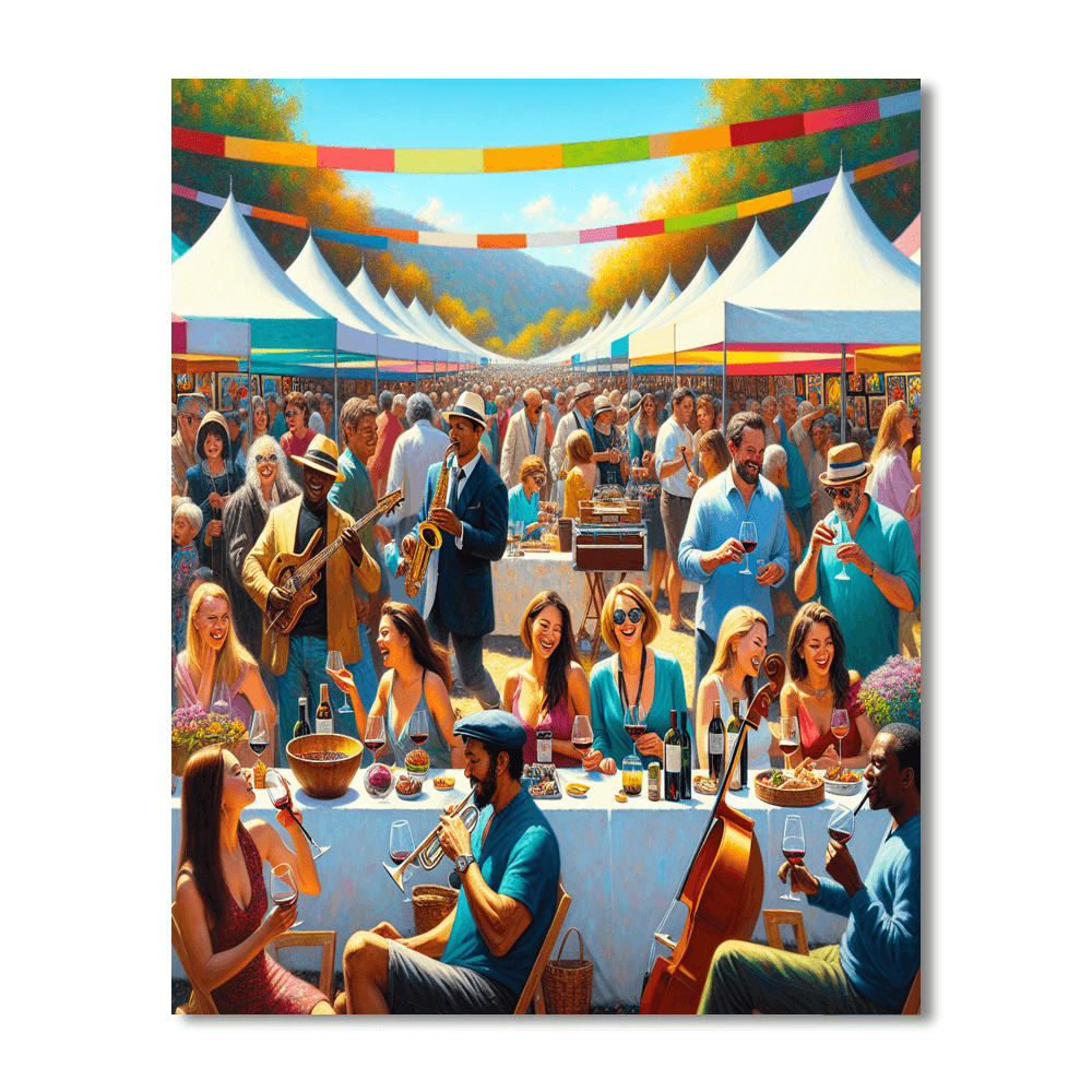 Palo Alto Art And Wine Festival Paint By Color