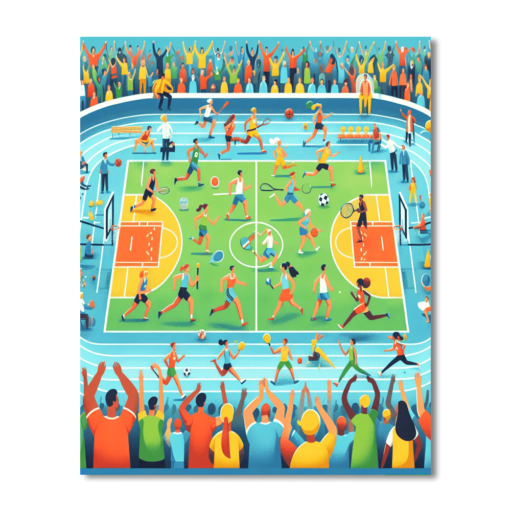 Energetic Sports Arena Paint By Numbers Kits