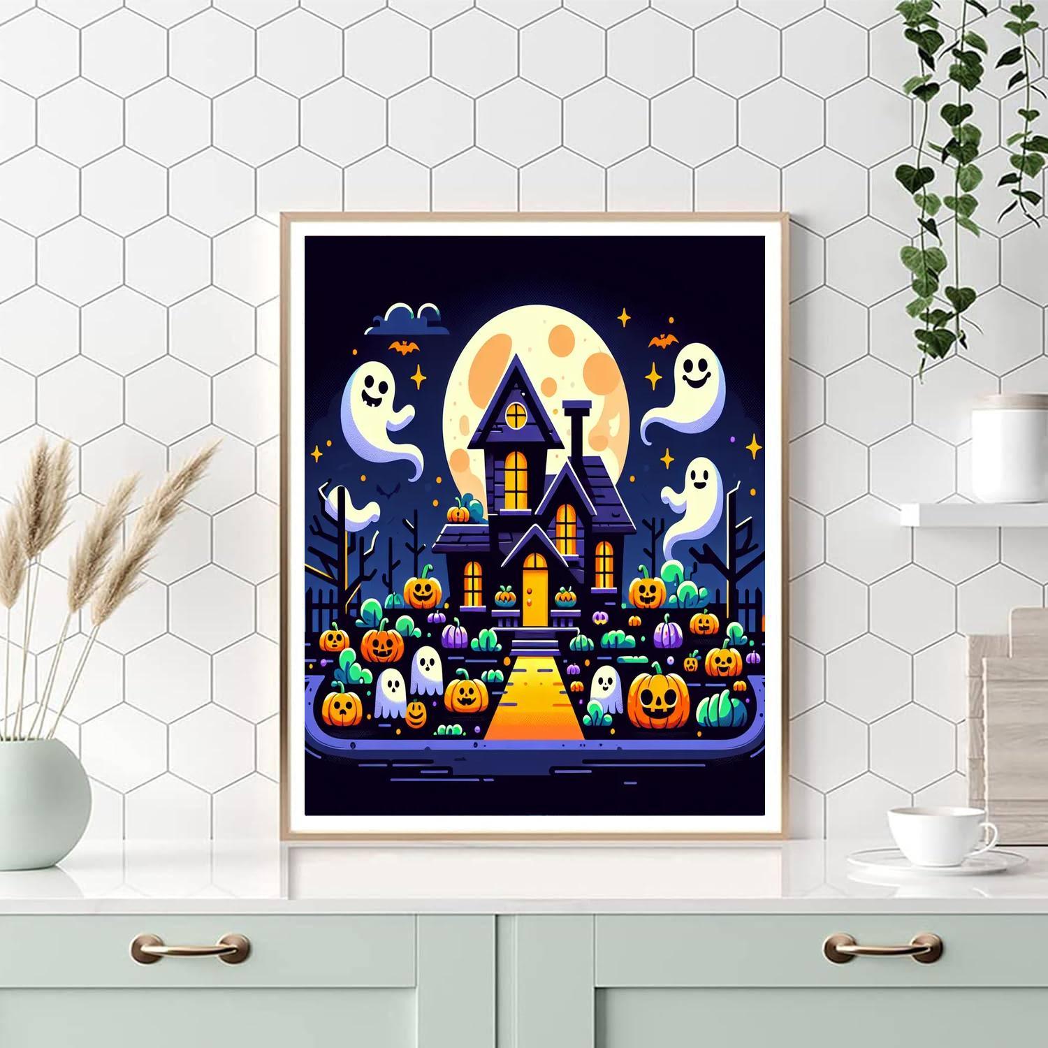 Spooky Fun House Paint By Numbers
