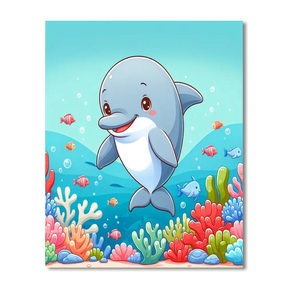 Dashing Dolphin's Ocean Adventure Paint By Numbers