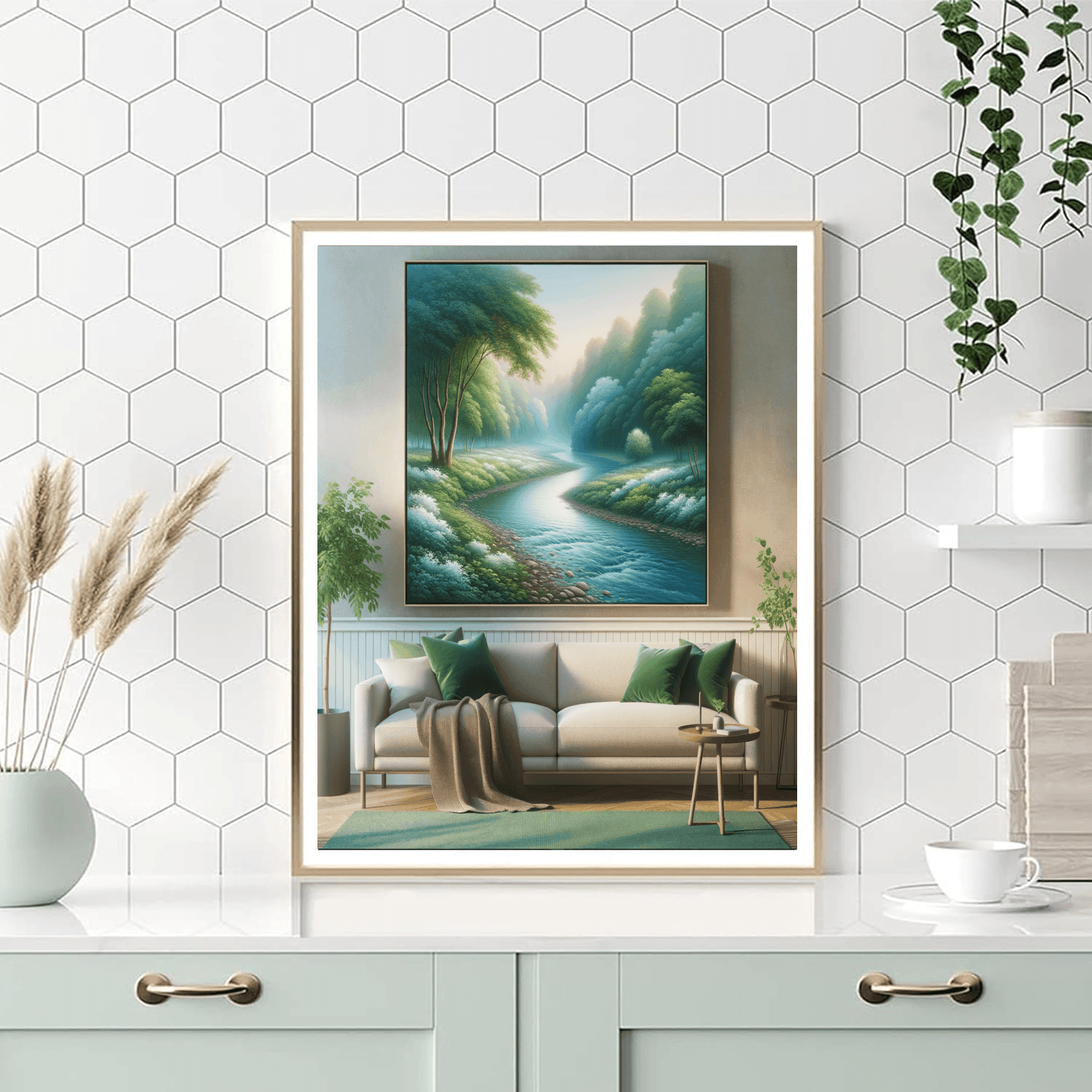 Gentle Riverbank Retreat Paint By Color