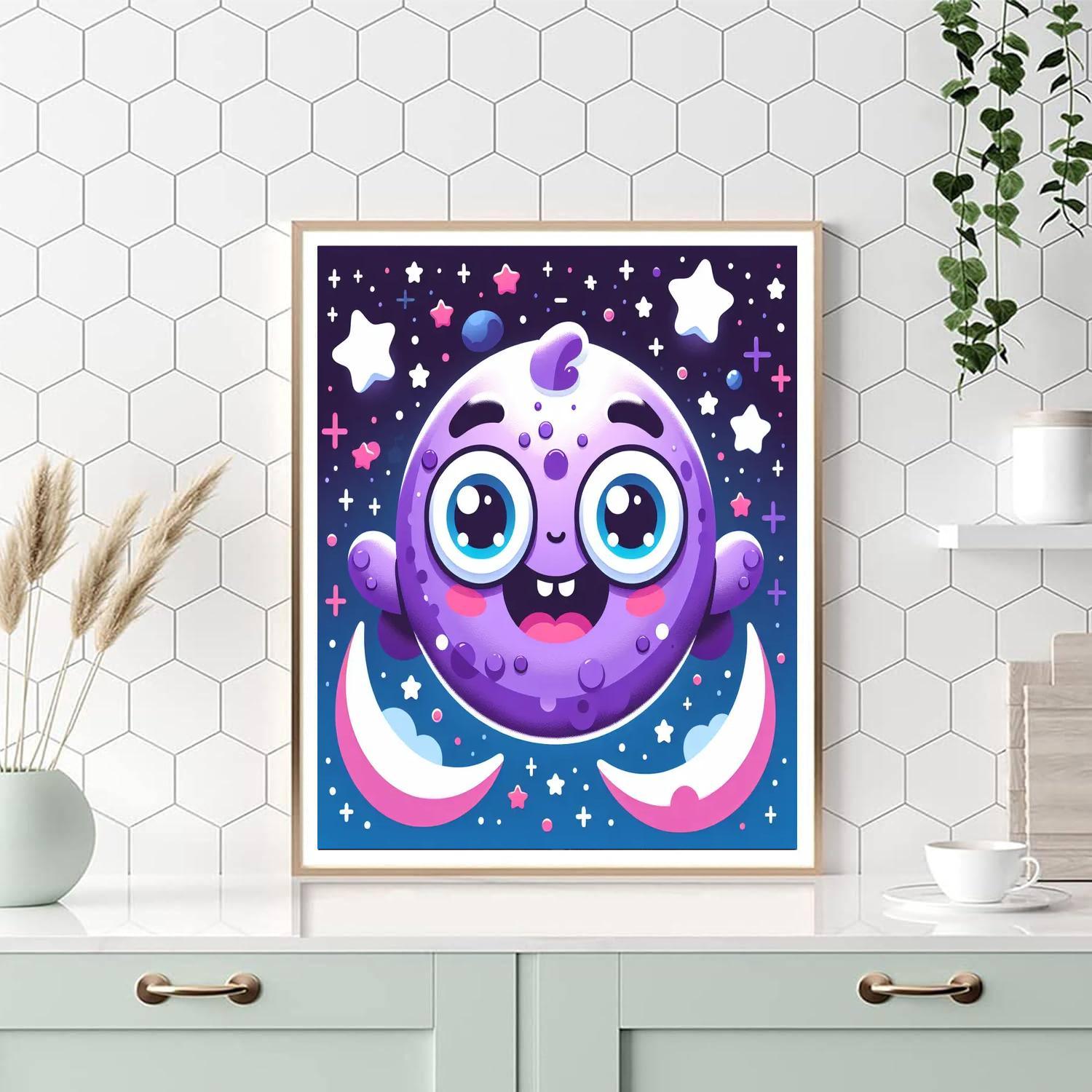 Silly Moon Monster Number Painting
