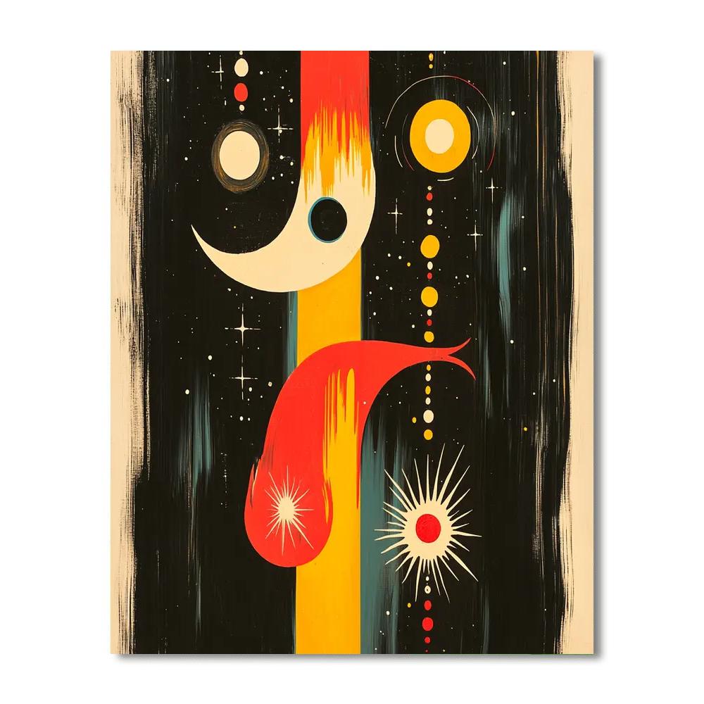 Joan Miró Inspired Symbols Of The Universe  Painting Number Kit