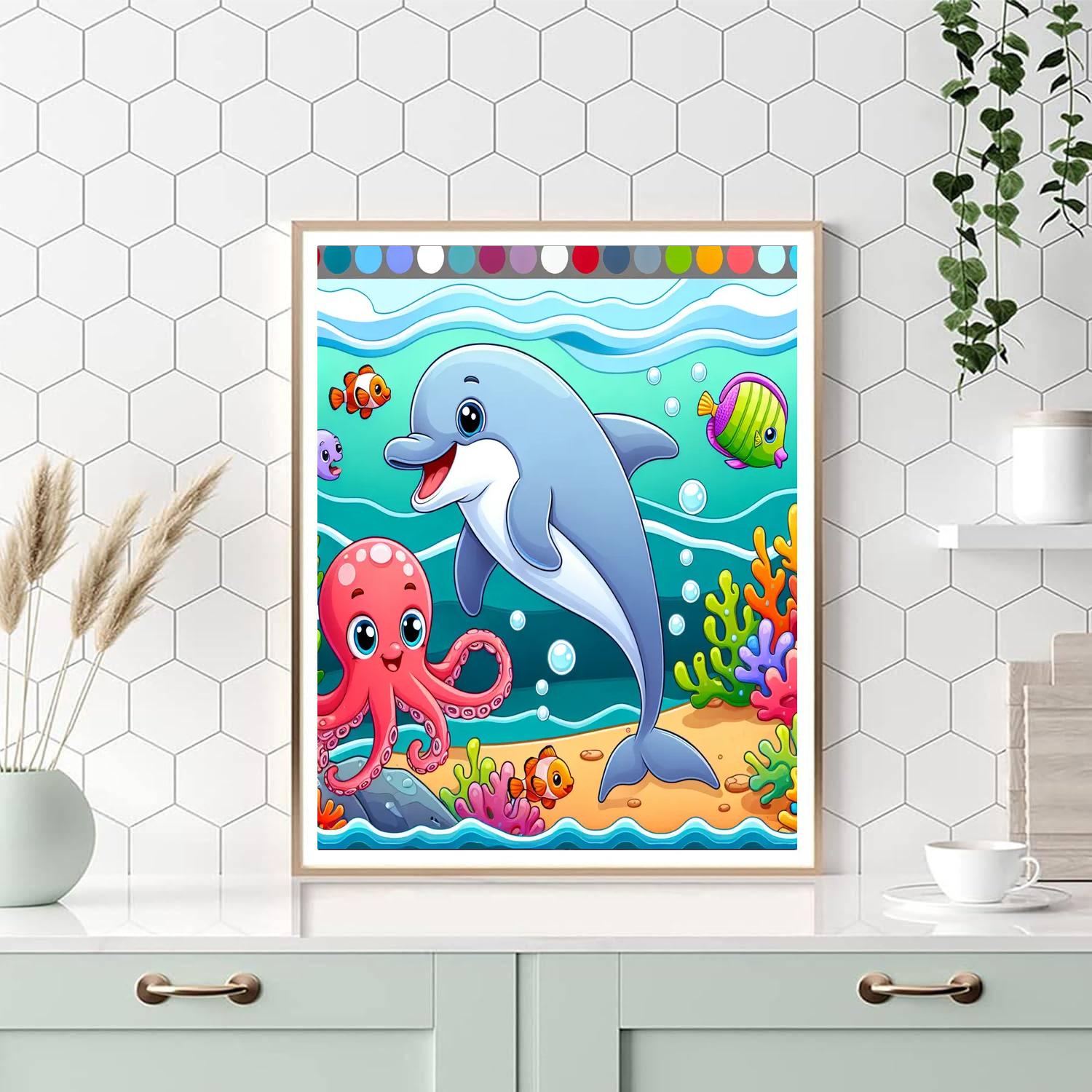 Charming Sea Creatures Number Painting