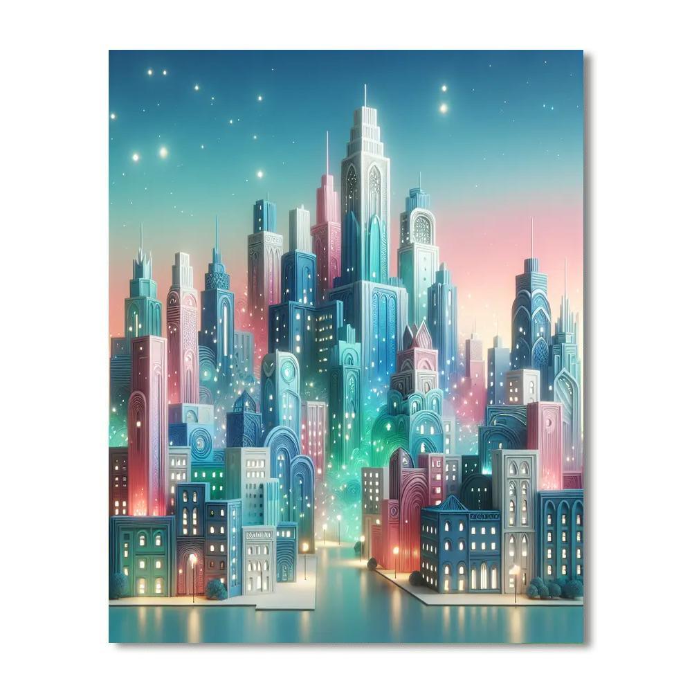 Pastel City Dream Paint By Number