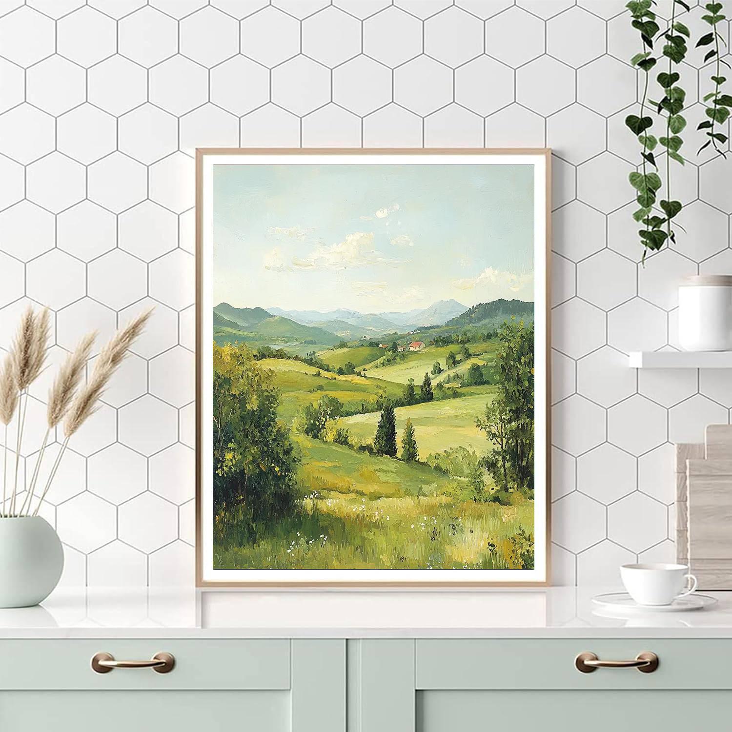 Paul Cézanne Inspired Serene Pastures  Paint By Numbers Kits
