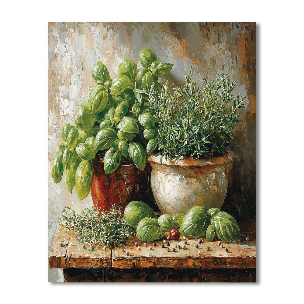 Pierre-Auguste Renoir Inspired Aromatic Herbs  Paint By Color