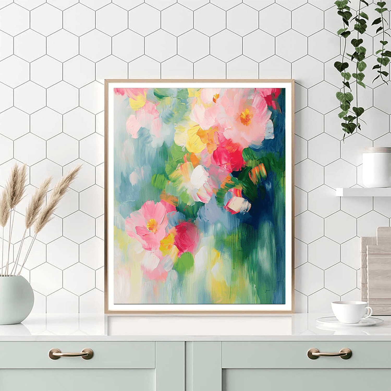 Monet Inspired Abstract Floral Symphony  Paint By Numbers Art