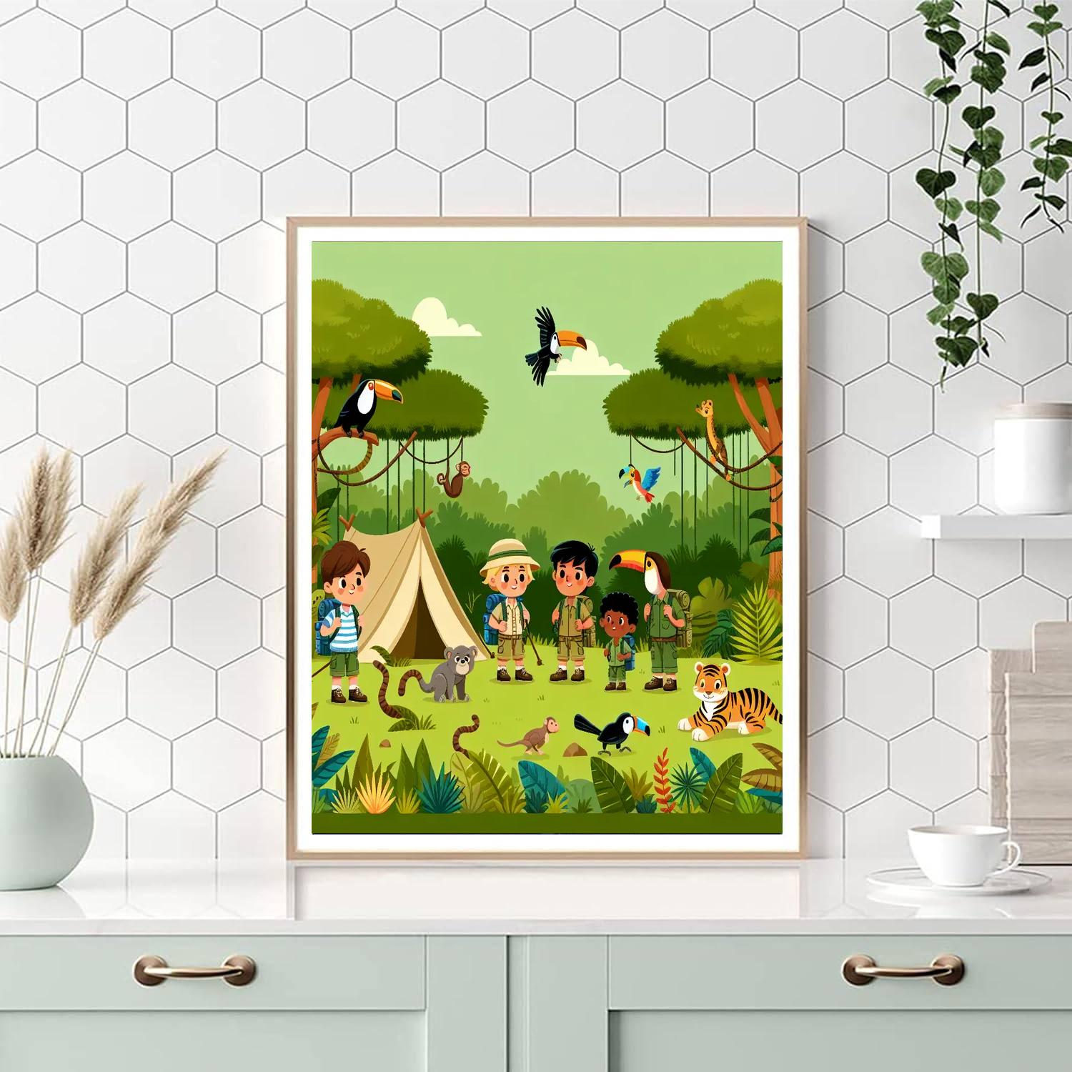 Jungle Discovery Camp Paint By Numbers