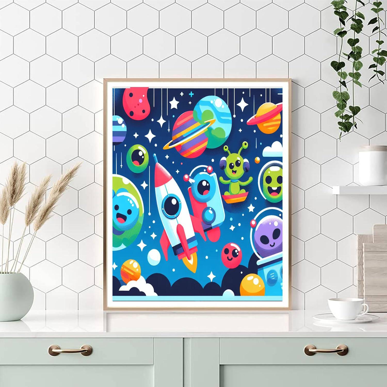 Friendly Galactic Journey Paint By Numbers Kits