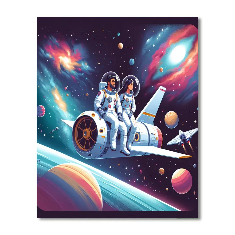 Space Travel Odyssey Painting Number Kit