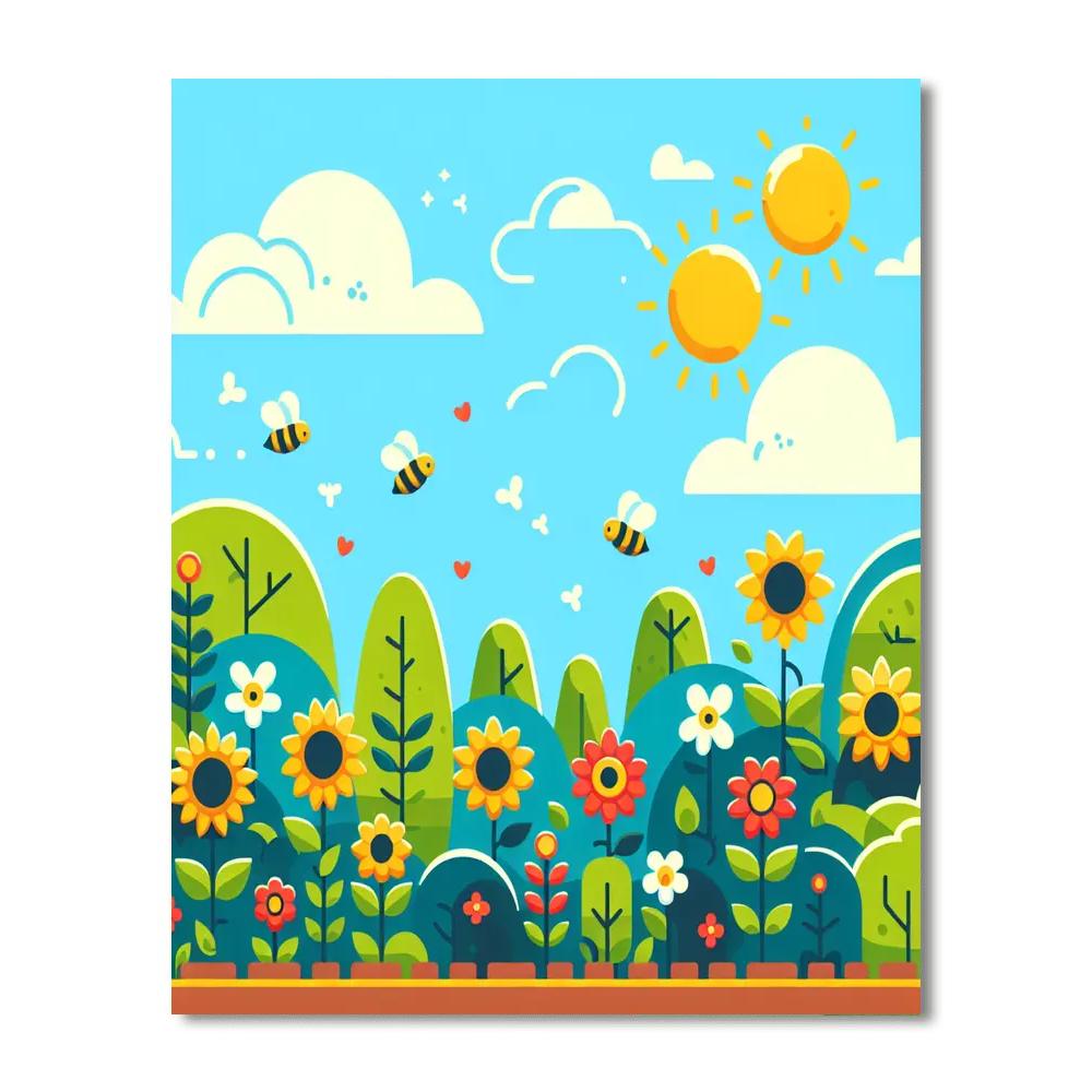 Sunflower Smile Number Painting