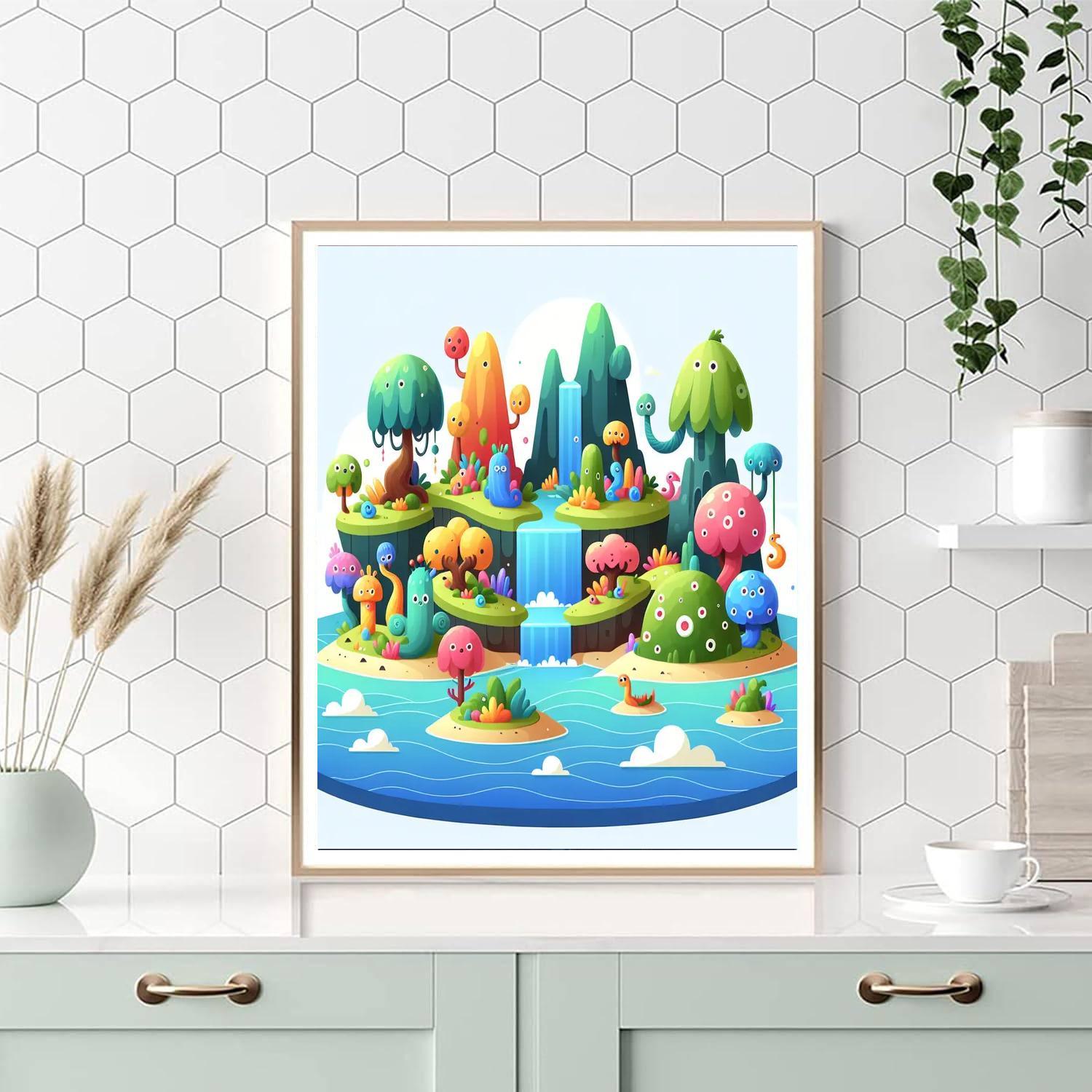 Wondrous Fantasy Island DIY Paint By Numbers