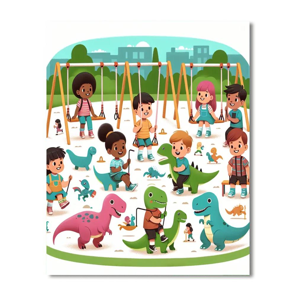 Dinosaur Playground Discovery Numbered Painting Kits