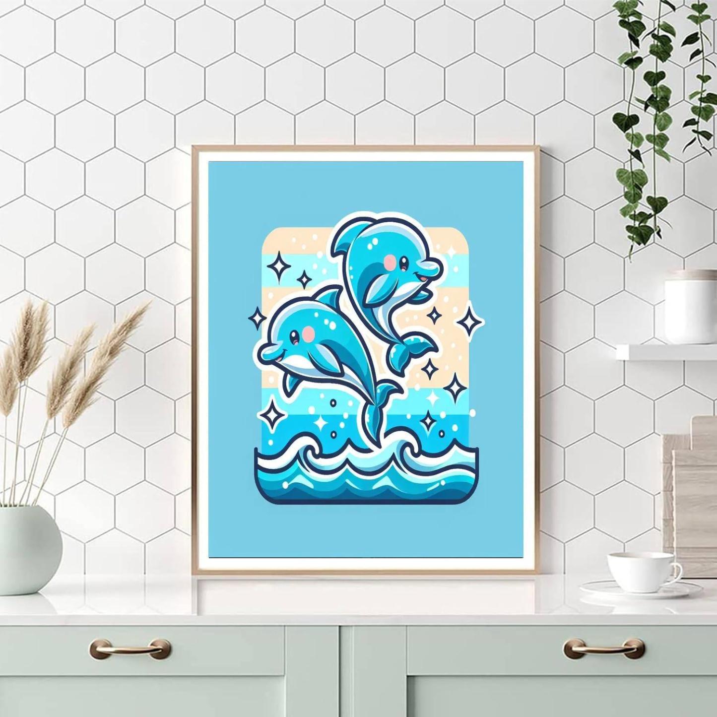Dreamy Dolphins Paint By Numbers Kits