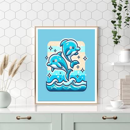 Dreamy Dolphins Paint By Numbers Kits