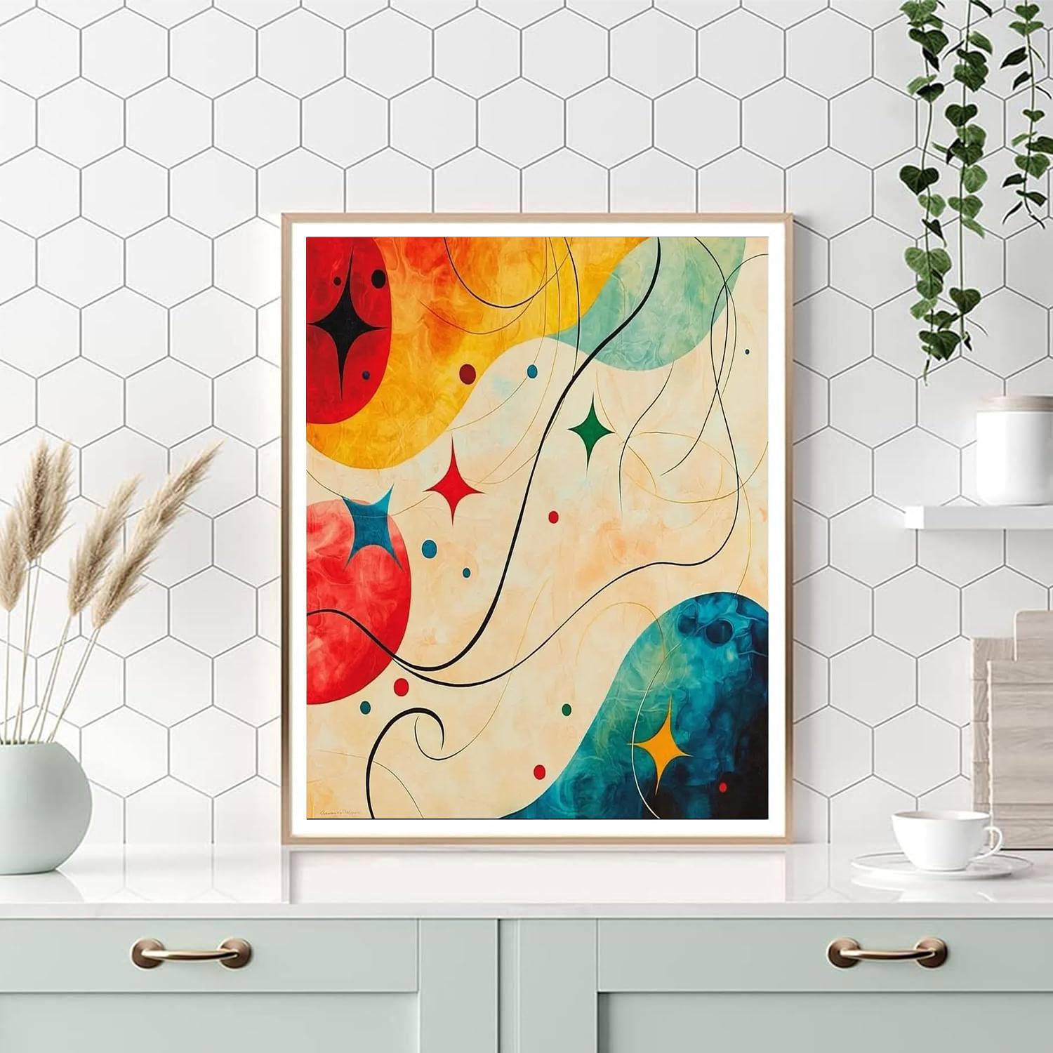 Joan Miró Inspired Surreal Reverie  Paint By Numbers Art