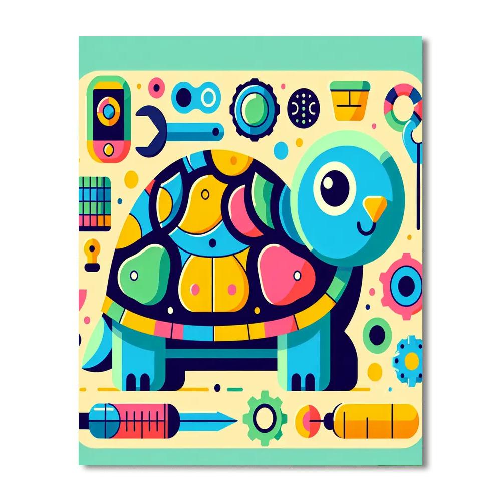 Tinkering Tortoise Painting Number Kit