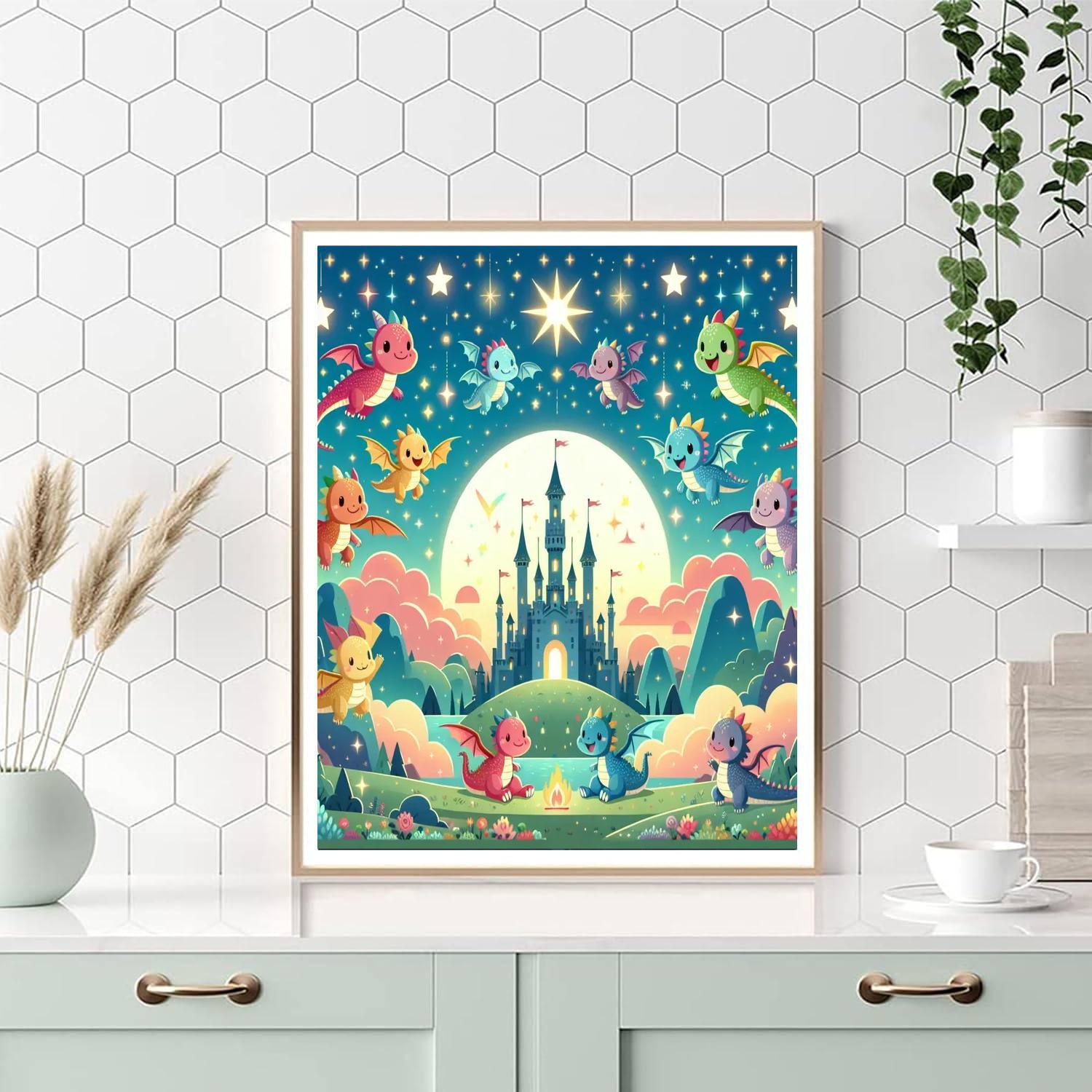 Magical Adventure With Dragons Paint By Numbers Kits