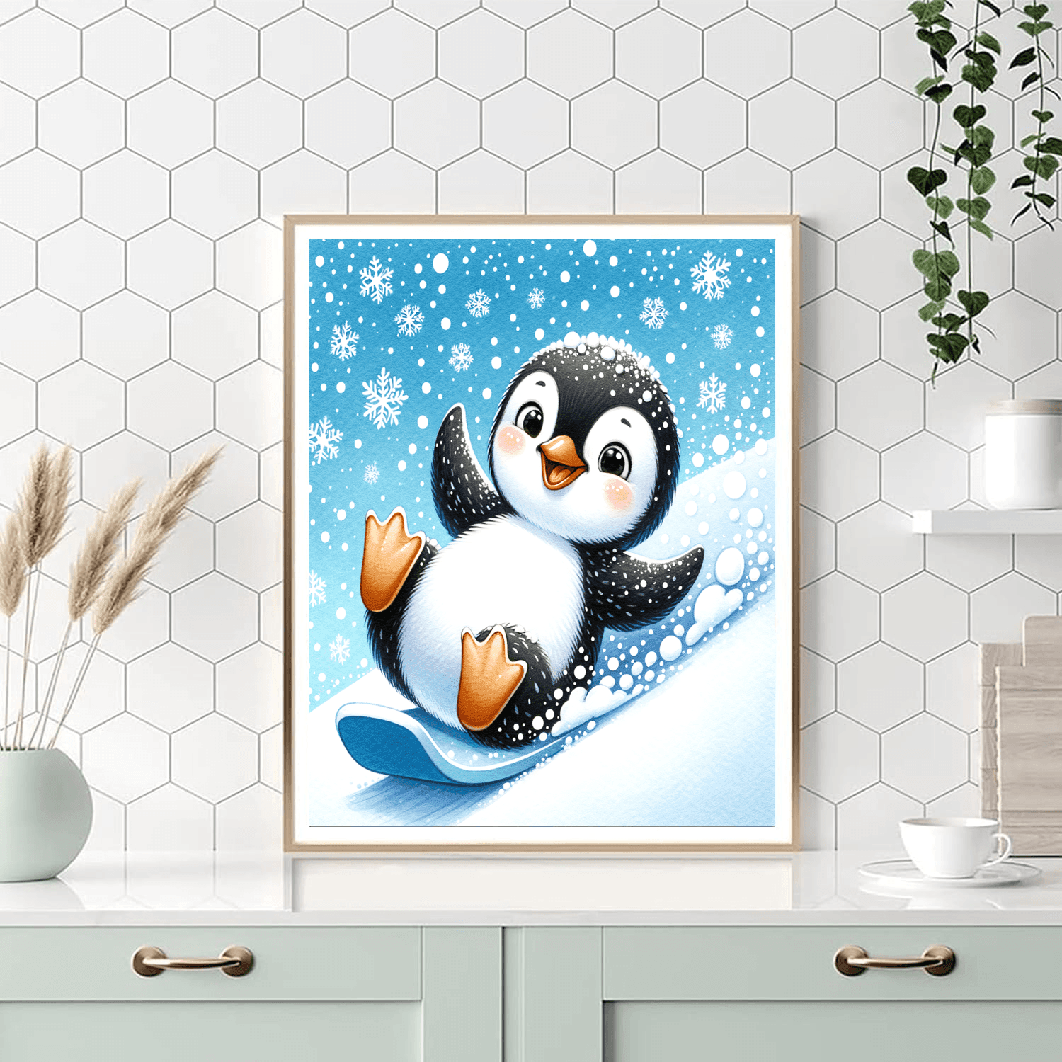 Silly Penguin - DIY Painting By Numbers Kit