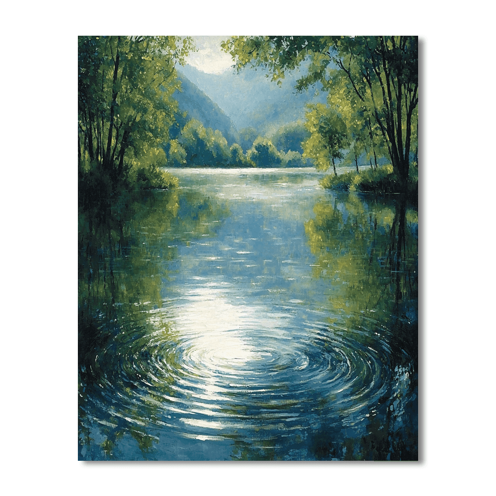 John Constable Inspired Reflections Of Serenity  Painting By Numbers Kit