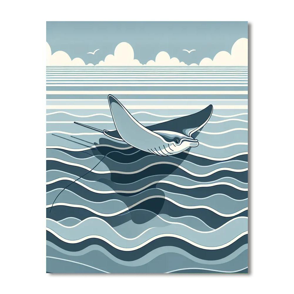 Majestic Manta Ray Paint By Numbers Art