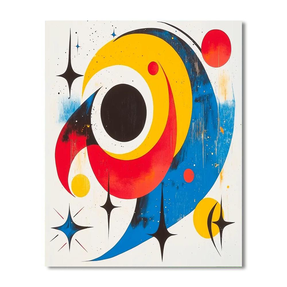 Joan Miró Inspired Eclipse Of Wonder  Paint By Color