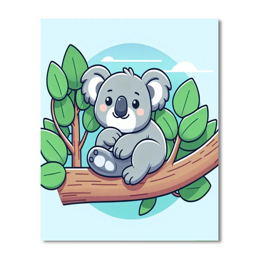 Snuggly Koala Paint By Numbers