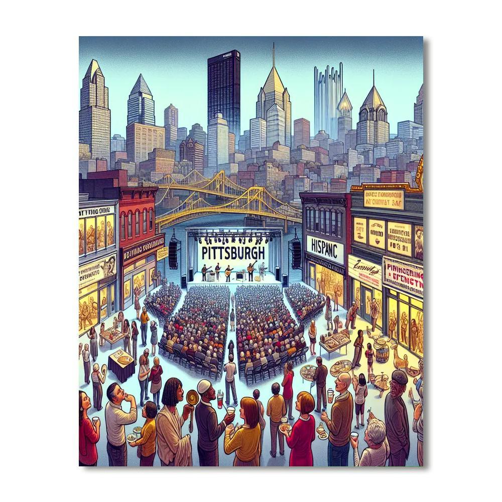 Pittsburgh International Festival Of Firsts - Usa Paint By Numbers Art