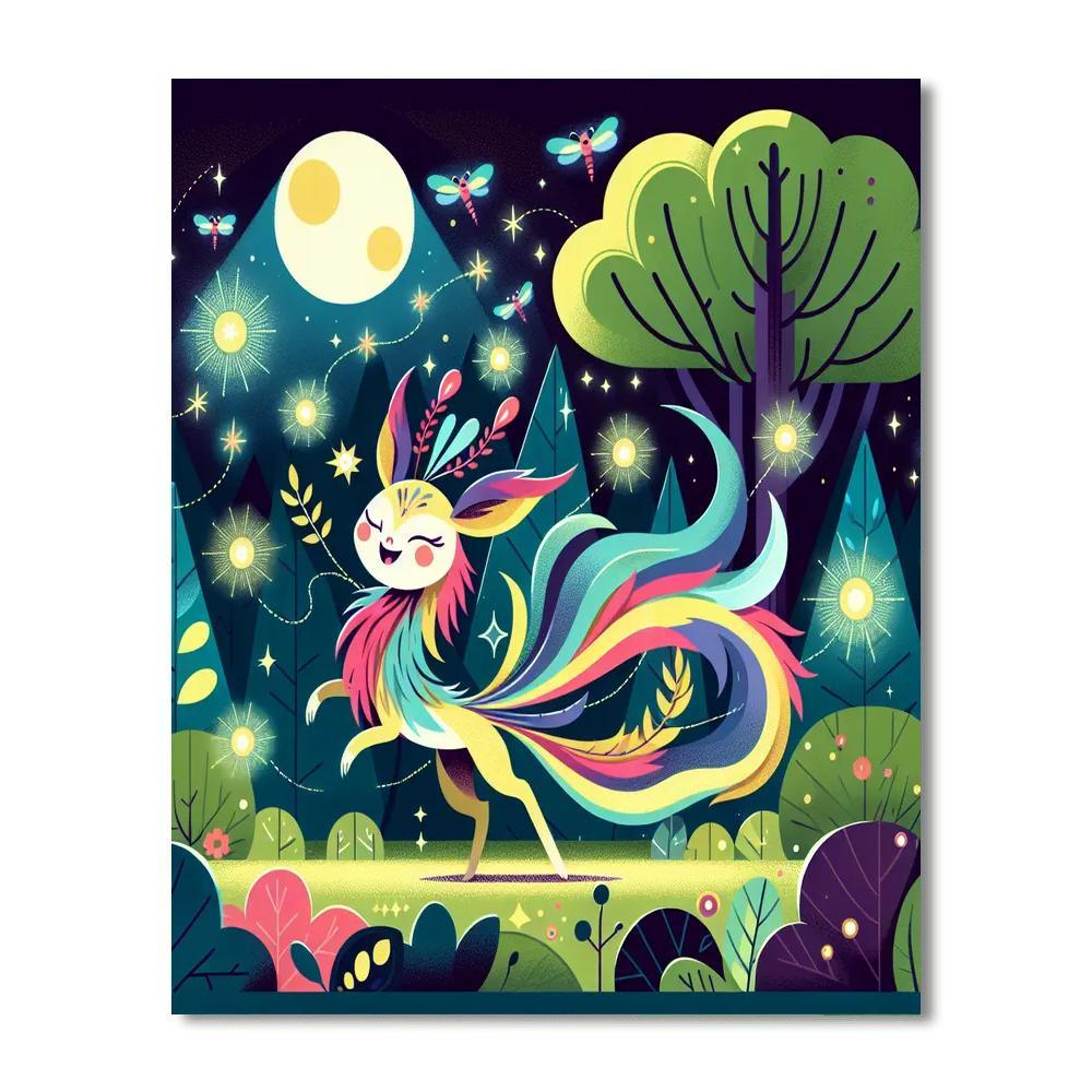 Starlit Woodland Fantasy Painting Number Kit