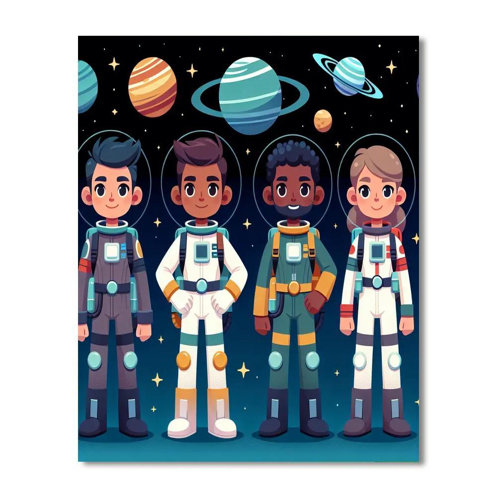 Space Ranger's Cosmic Mission Paint By Numbers Kits