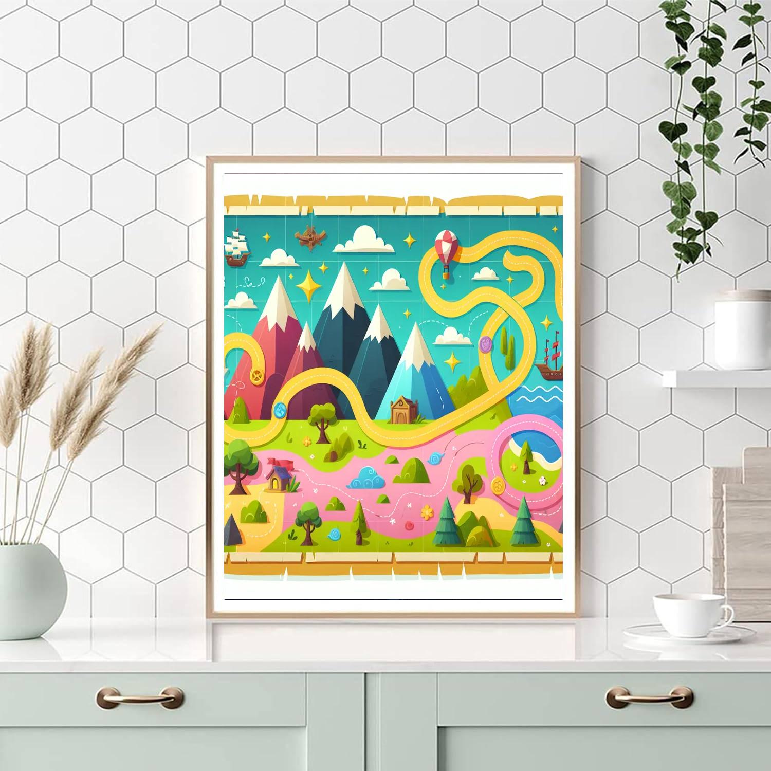 The Treasure Map Adventure DIY Paint By Numbers