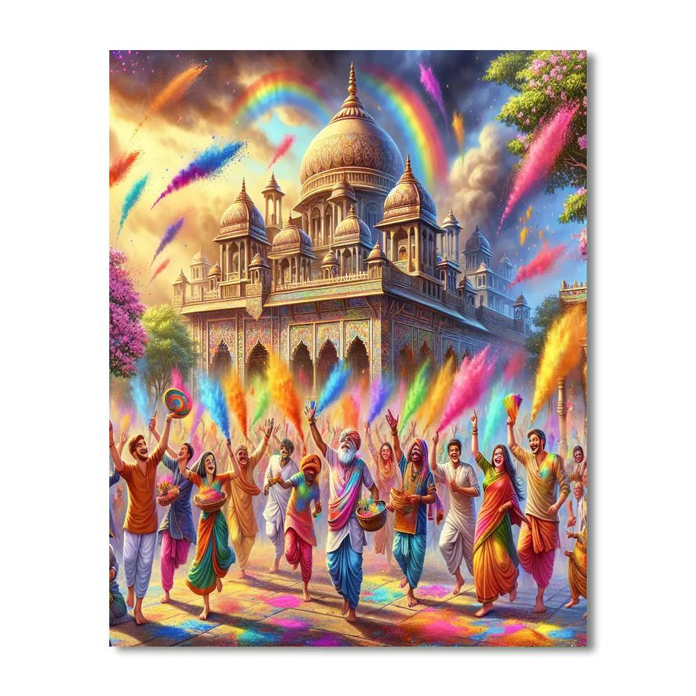 Holi Festival Of Colours - Utah, Usa Paint By Number