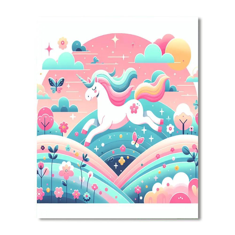 Dreamy Unicorns Paint By Numbers Art