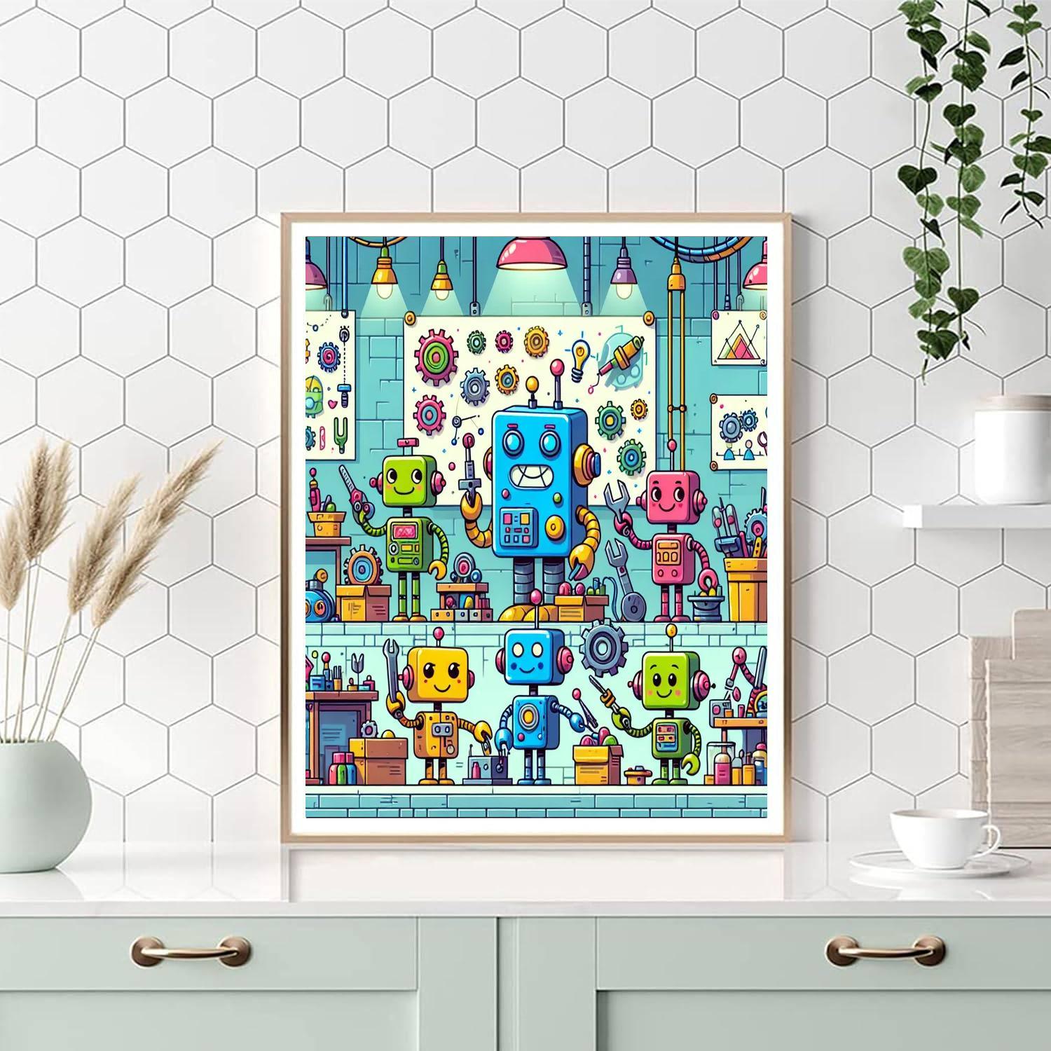 Robotics Workshop Fun Painting By Numbers Kit