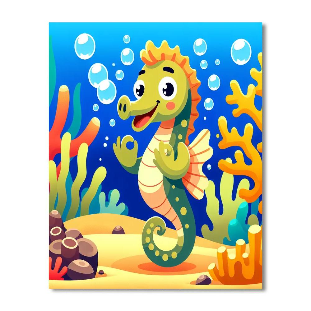 Silly Seahorse's Ocean Antics Paint By Numbers Kits