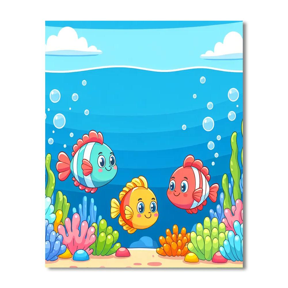 Giggle Fish Painting Number Kit