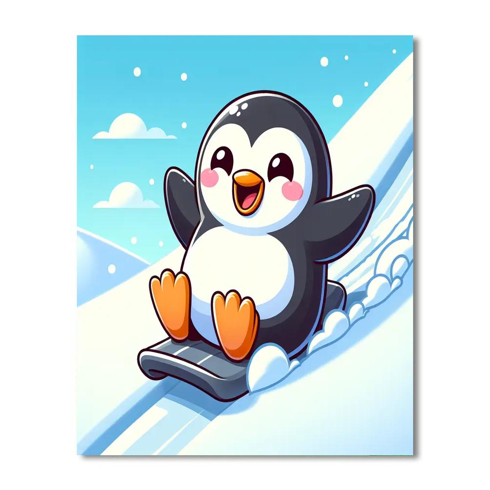 Punny Penguin DIY Paint By Numbers