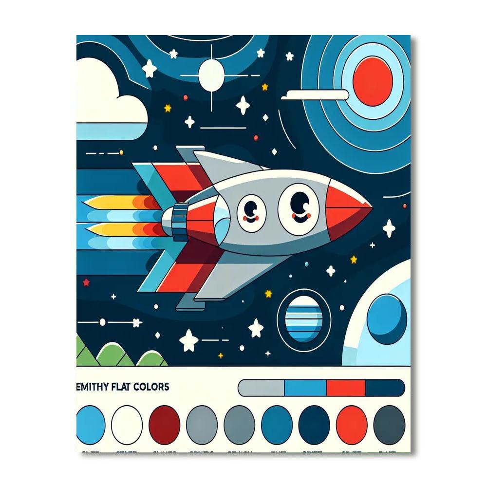 Galactic Starship Journey Paint By Number