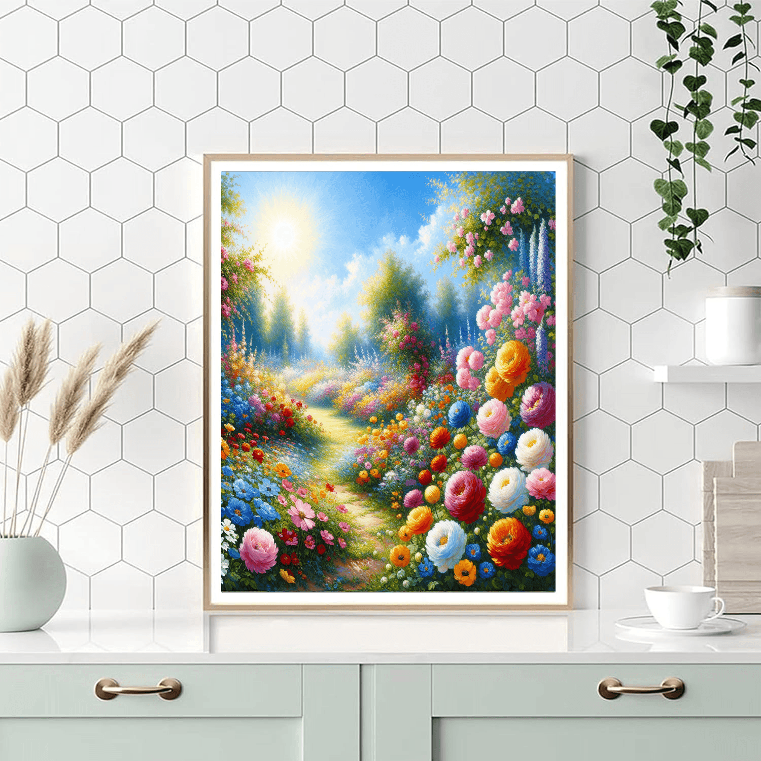Delightful Spring Blooms Number Painting