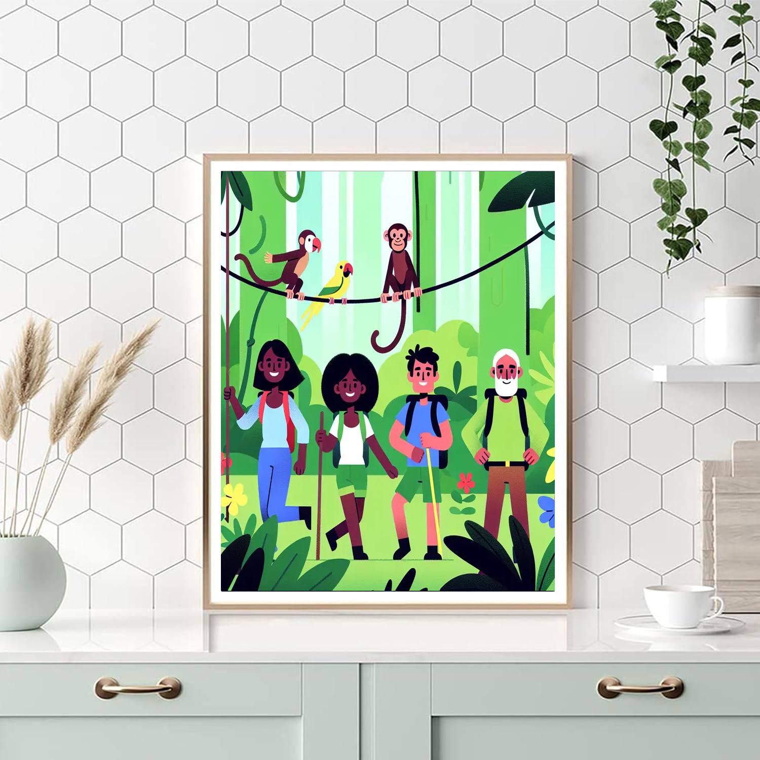 Rainforest Canopy Expedition DIY Paint By Numbers