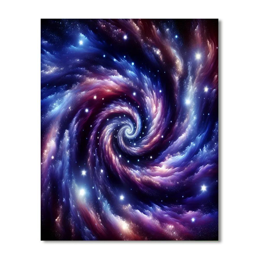 Galaxy Whirl Number Painting